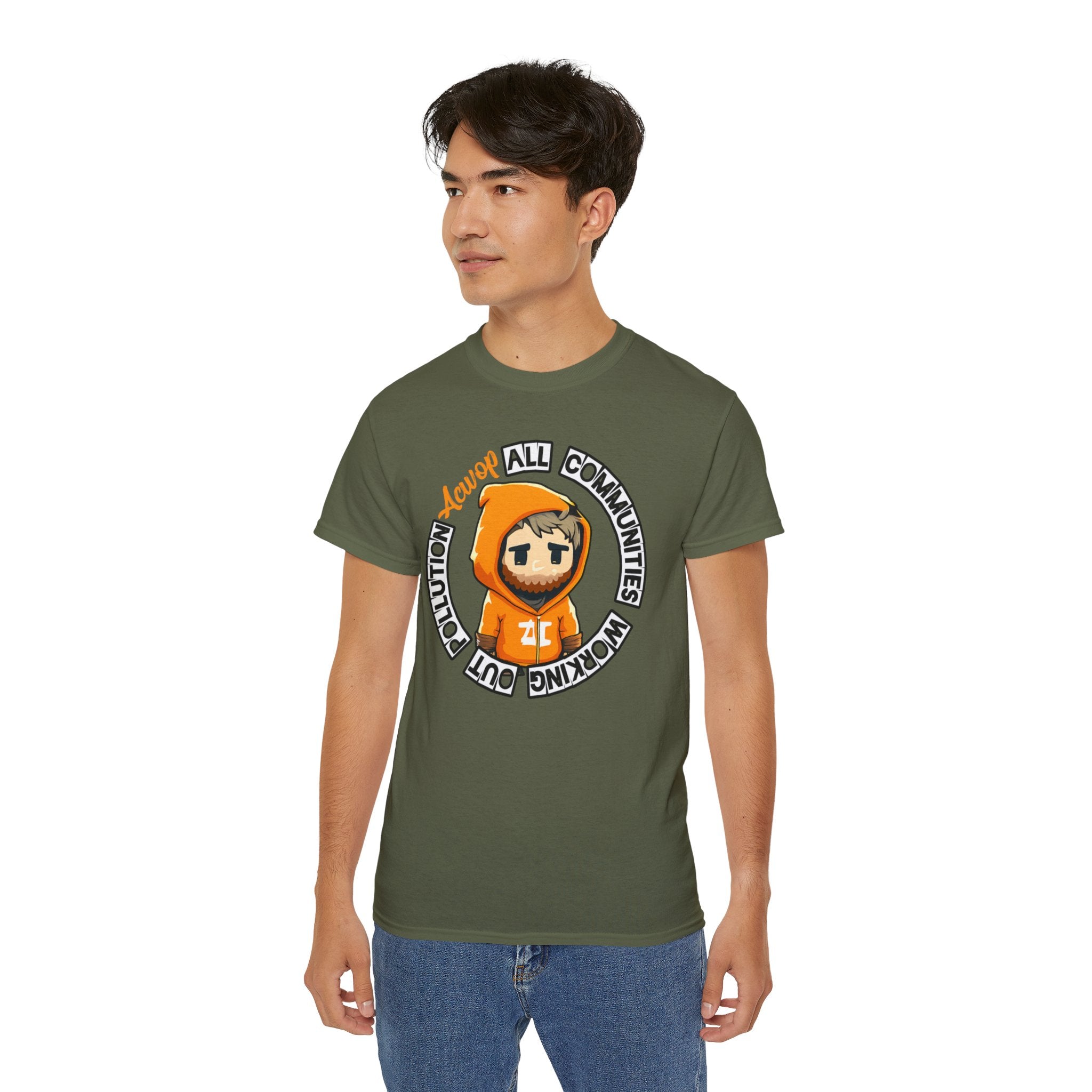 Dark Green/Orange Acwop Tee